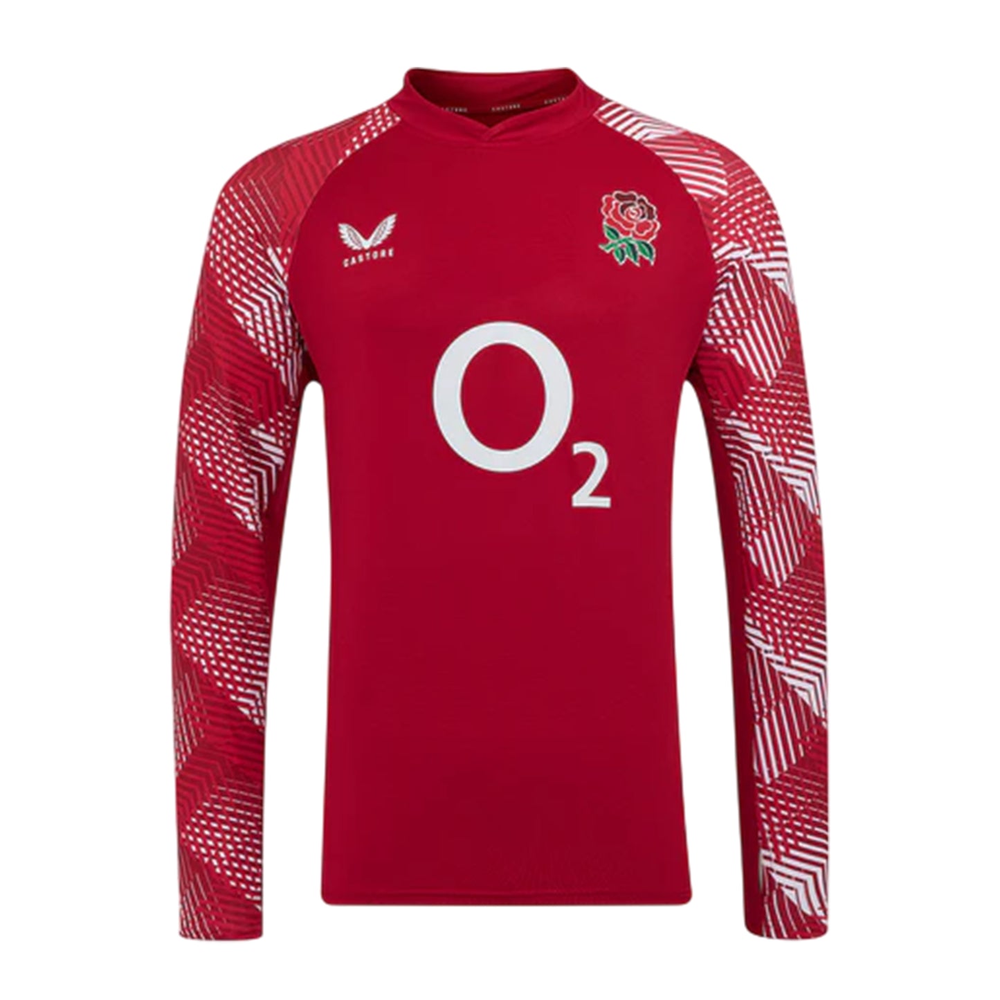 Red-White - Front - Castore Unisex Adult England Rugby Match Drill Top