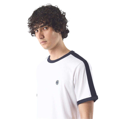White - Side - Pretty Green Mens Denton Cotton Regular T-Shirt