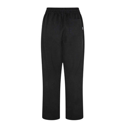Black - Back - Kangol Womens-Ladies Cotton Blend Wide Leg Joggers