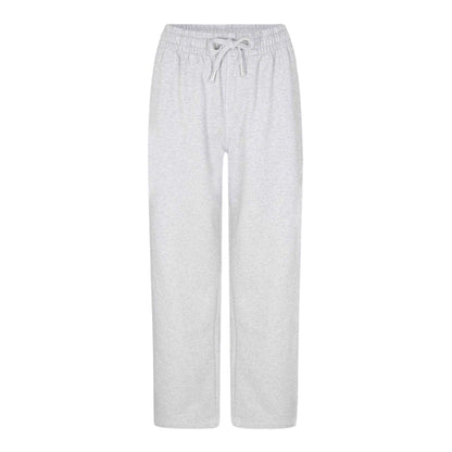 Grey - Front - Kangol Womens-Ladies Cotton Blend Wide Leg Joggers
