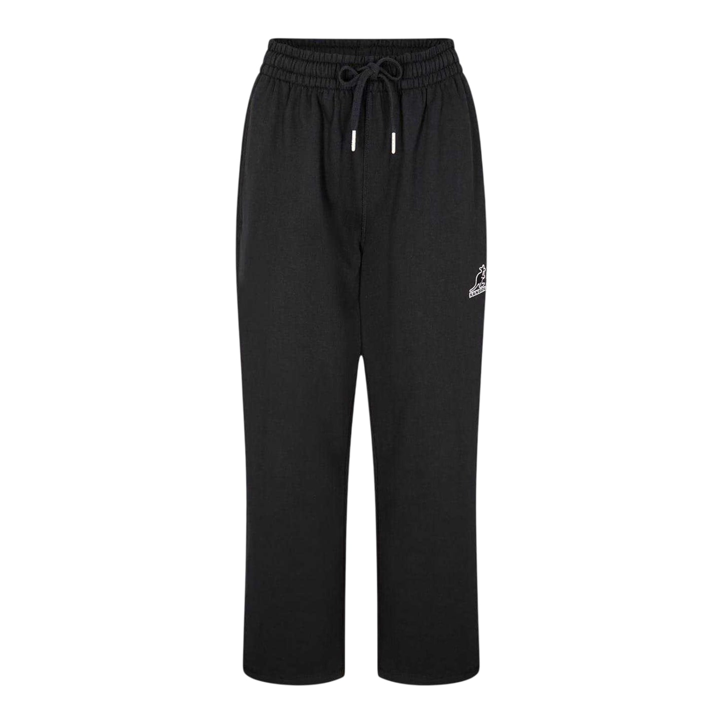 Black - Front - Kangol Womens-Ladies Cotton Blend Wide Leg Joggers