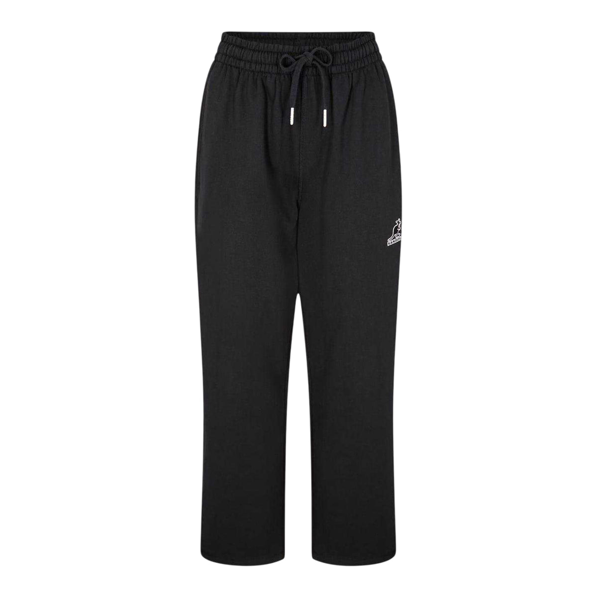 Black - Front - Kangol Womens-Ladies Cotton Blend Wide Leg Joggers