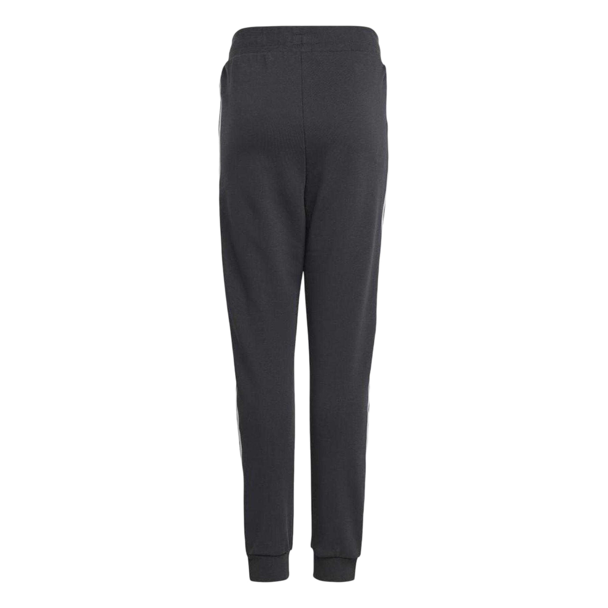 Grey - Back - Adidas Childrens-Kids Originals Cotton Blend 3 Stripes Regular Joggers