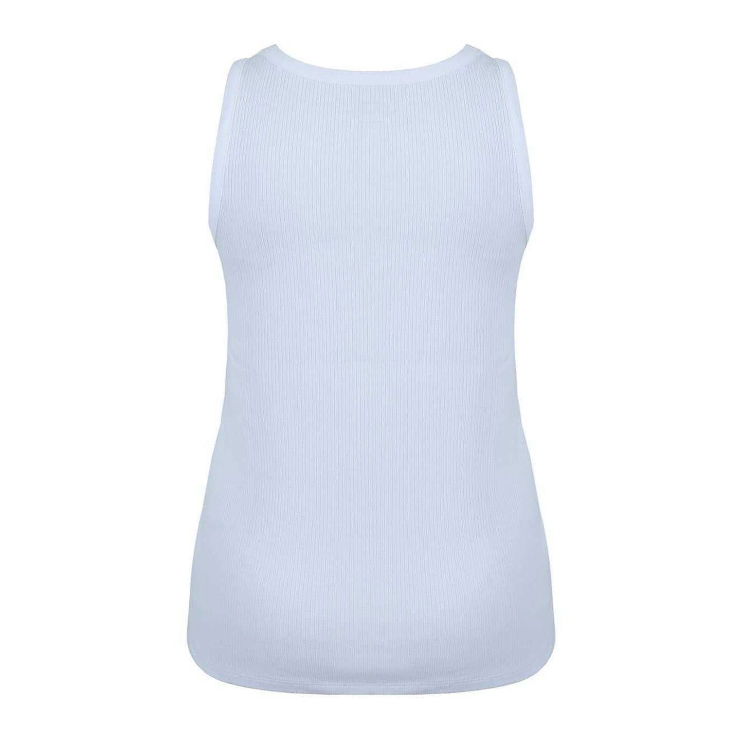 White - Back - Slazenger Womens-Ladies Logo Cotton Vest Top