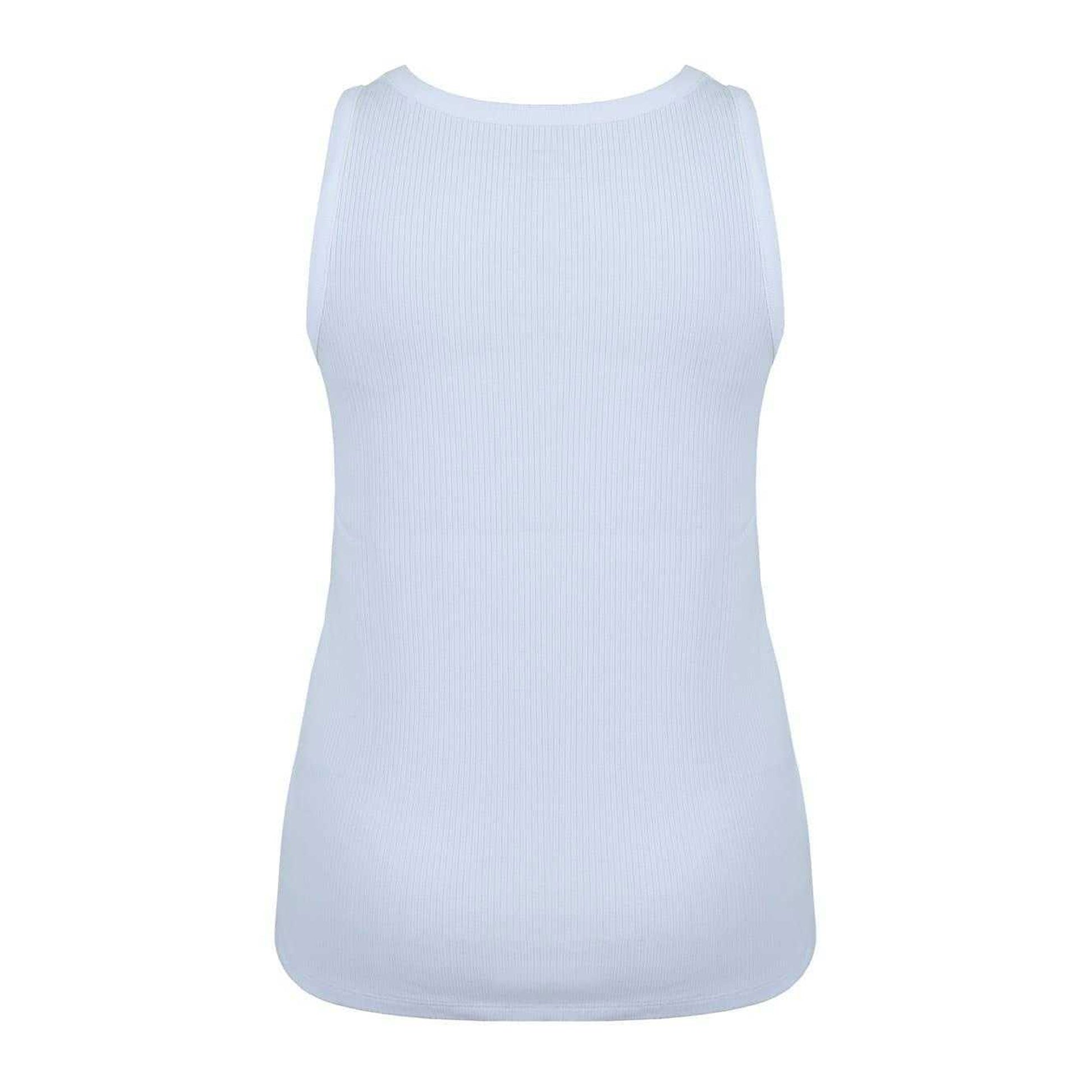 White - Back - Slazenger Womens-Ladies Logo Cotton Vest Top