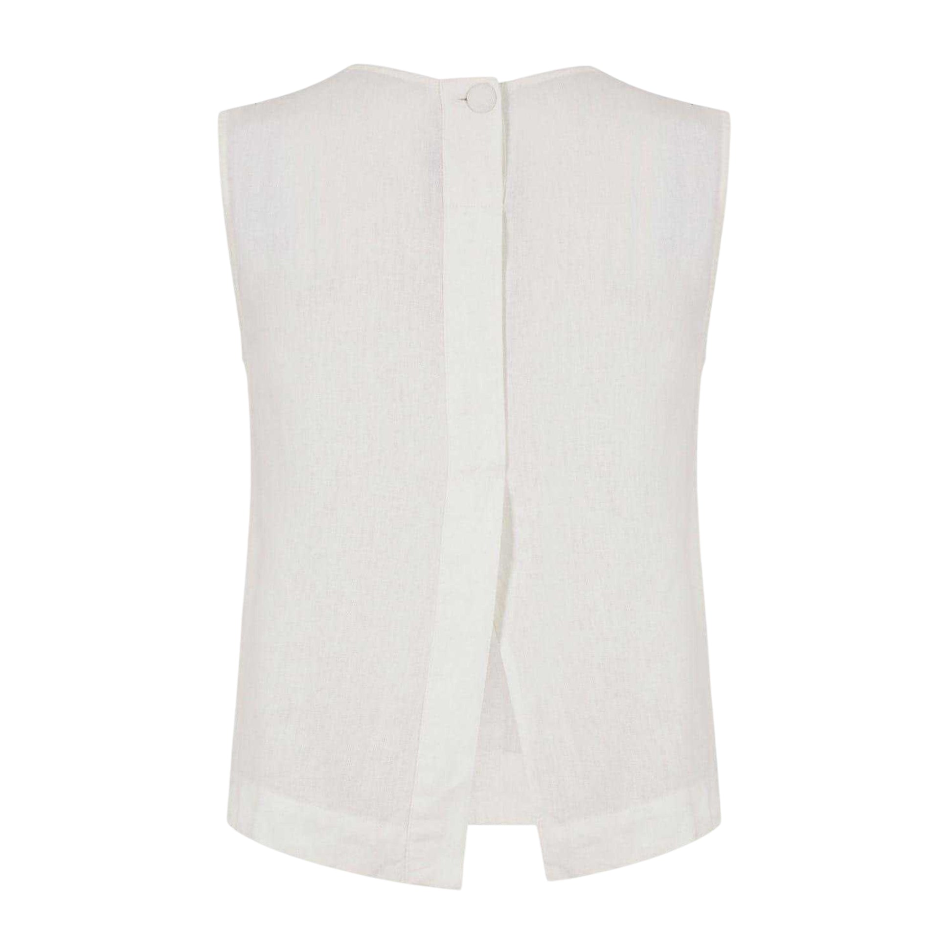 Cream - Back - Nobody´s Child Womens-Ladies Linen Blend Vest Top