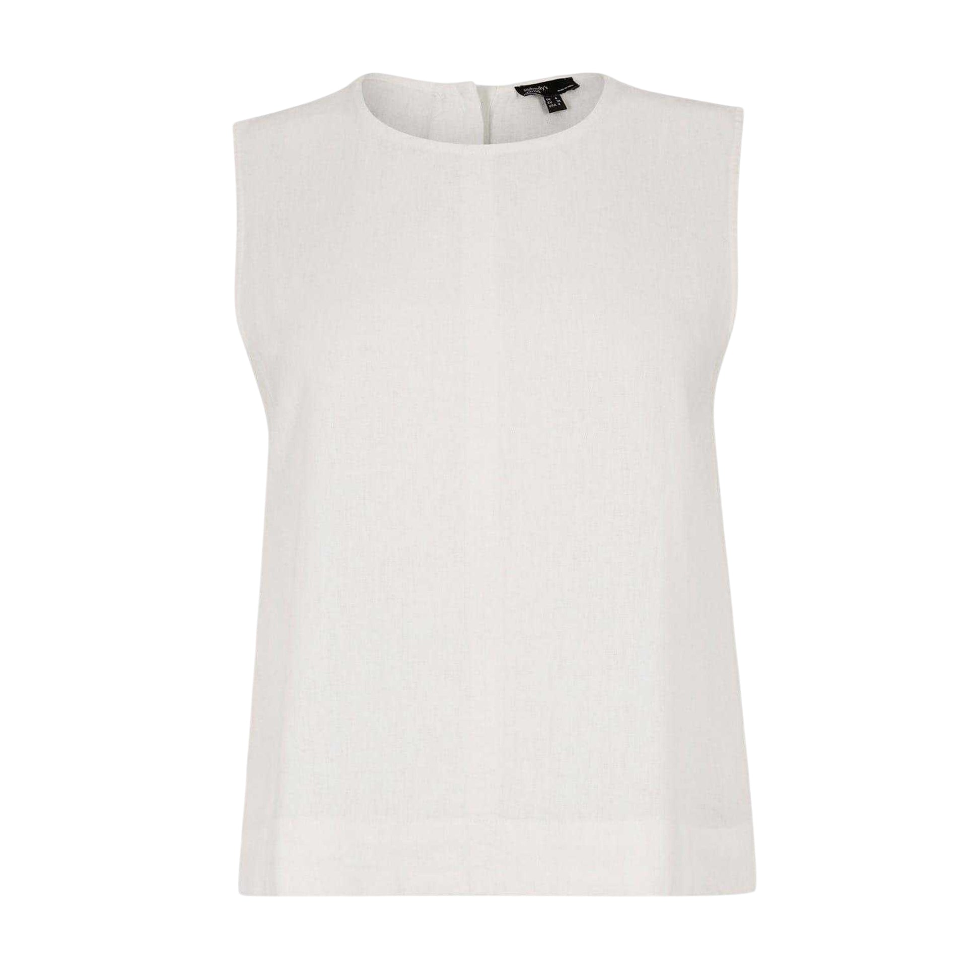 Cream - Front - Nobody´s Child Womens-Ladies Linen Blend Vest Top