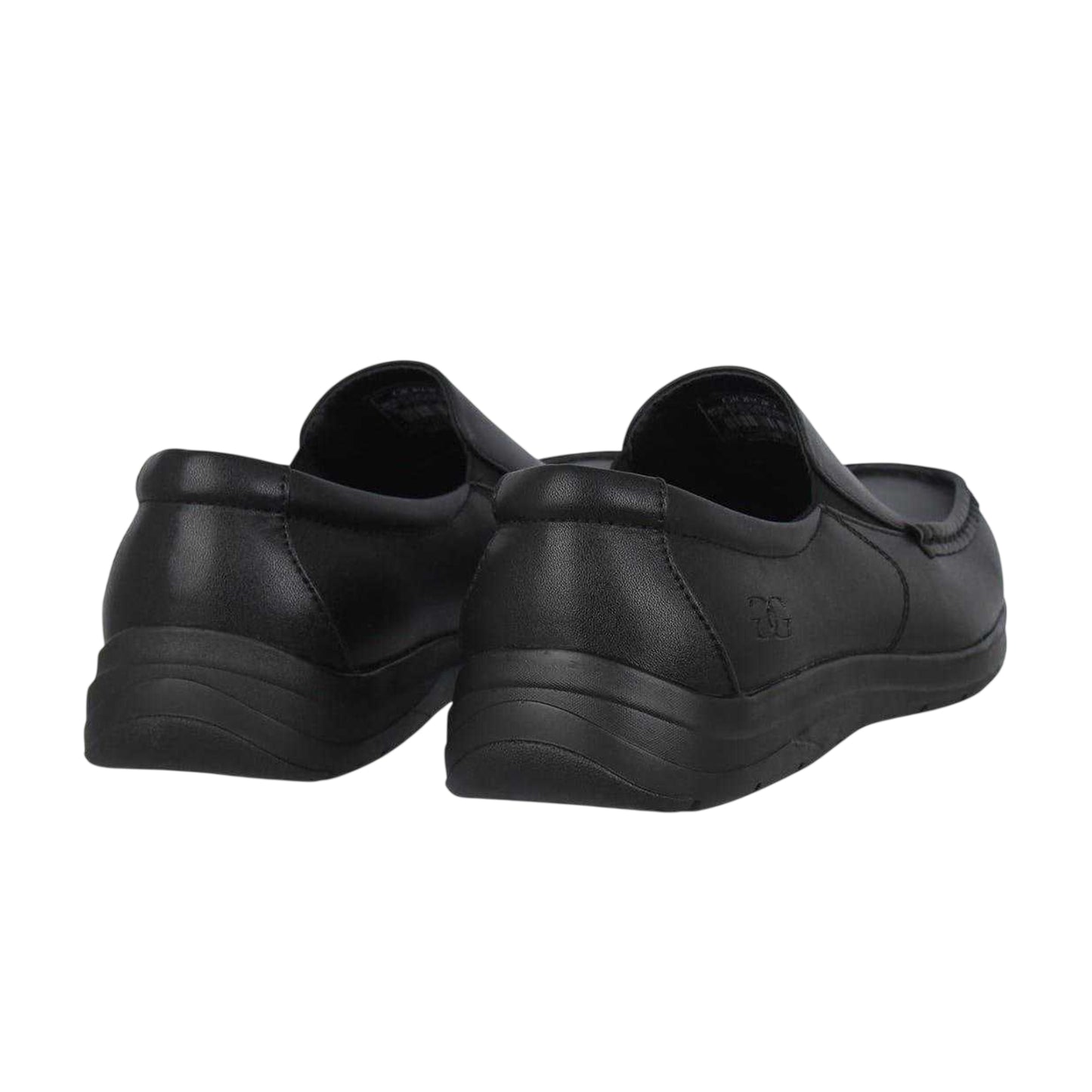 Black - Back - Giorgio Mens Bexley Leather Shoes