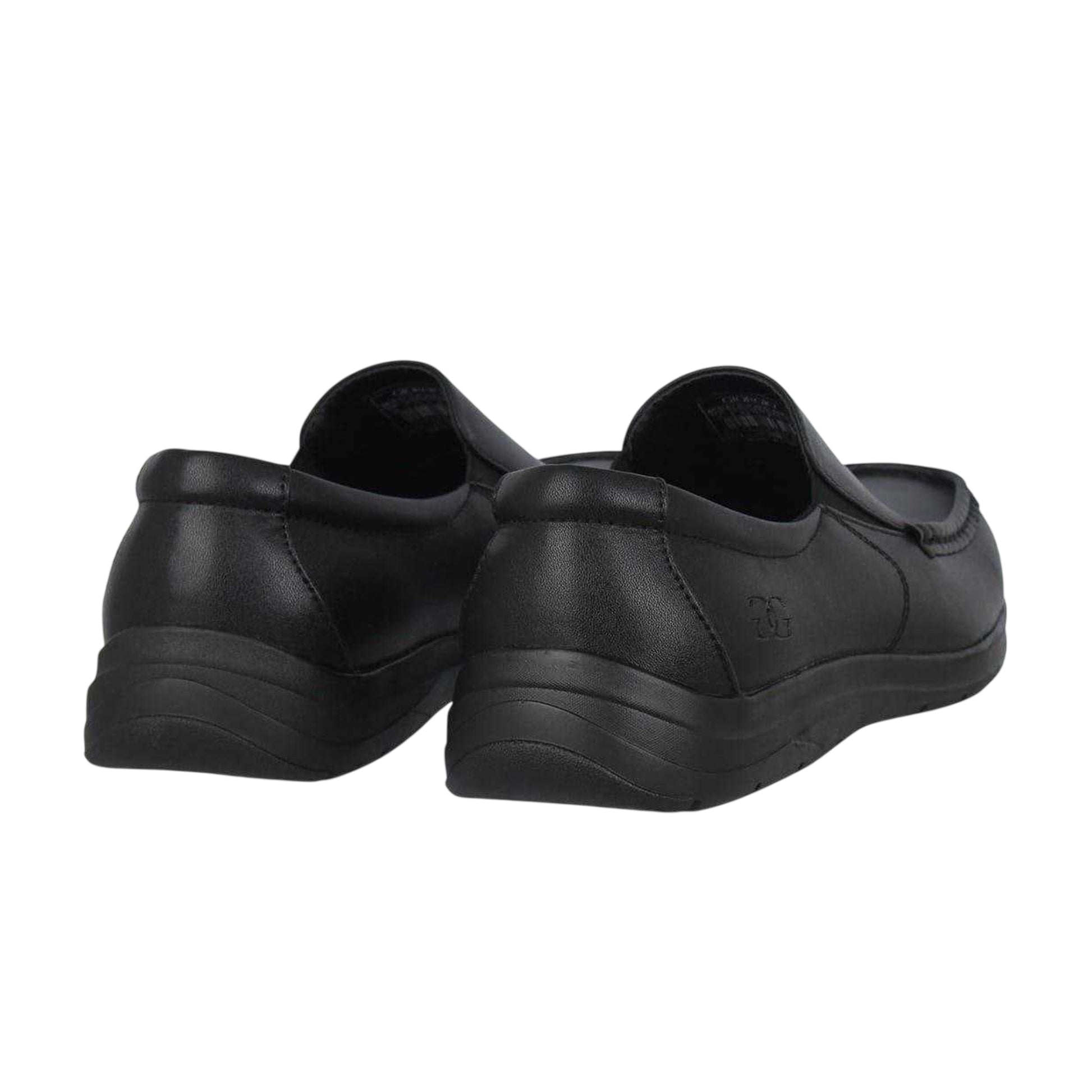 Black - Back - Giorgio Mens Bexley Leather Shoes