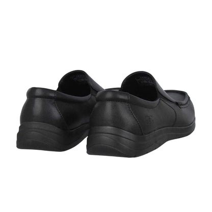 Black - Back - Giorgio Mens Bexley Leather Shoes