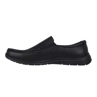 Black - Side - Giorgio Mens Bexley Leather Shoes