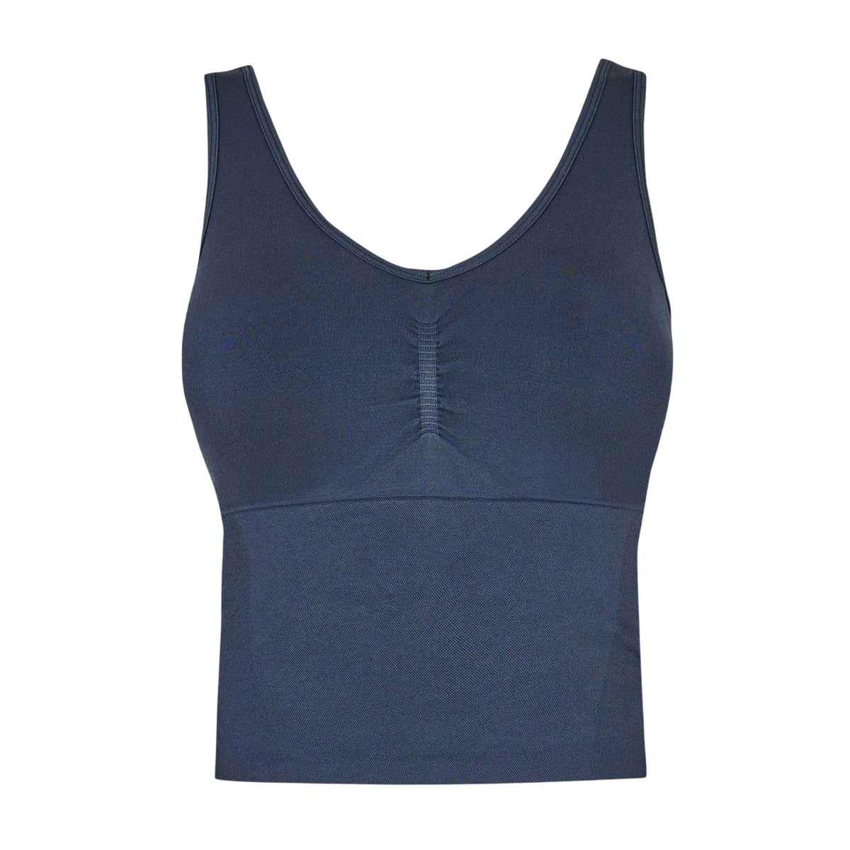 Navy - Front - USA Womens-Ladies Nylon Sleeveless Vest Top