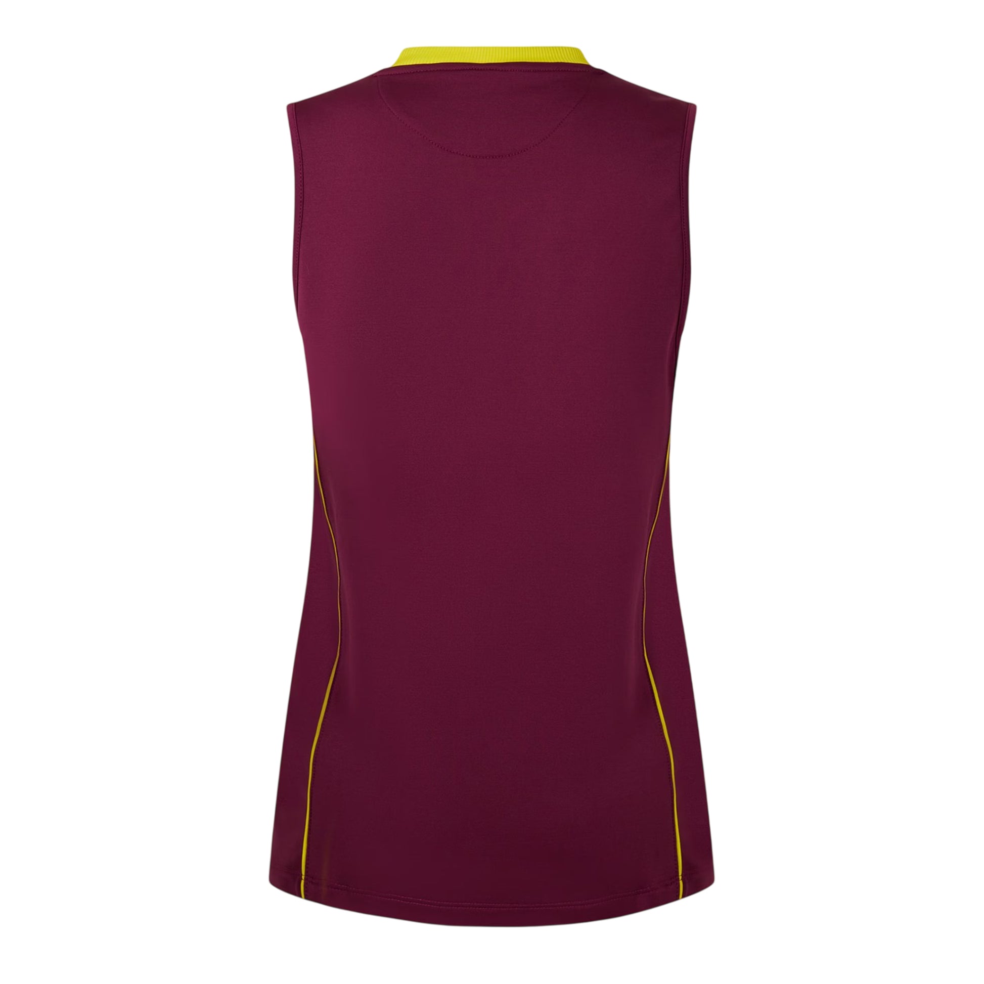 Maroon - Back - Castore Womens-Ladies West Indies T20 Sleeveless Cricket Vest Top