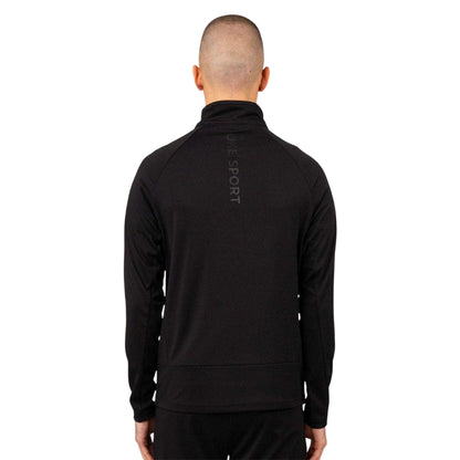 Black - Back - Luke Mens Overhead Funnel Neck Sweatshirt