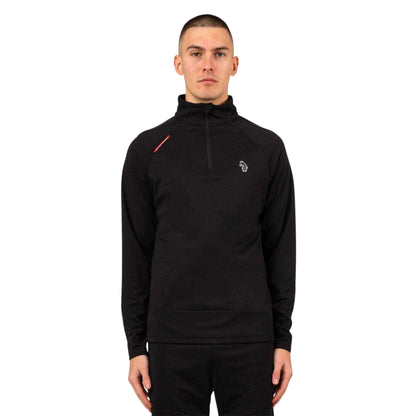 Black - Side - Luke Mens Overhead Funnel Neck Sweatshirt