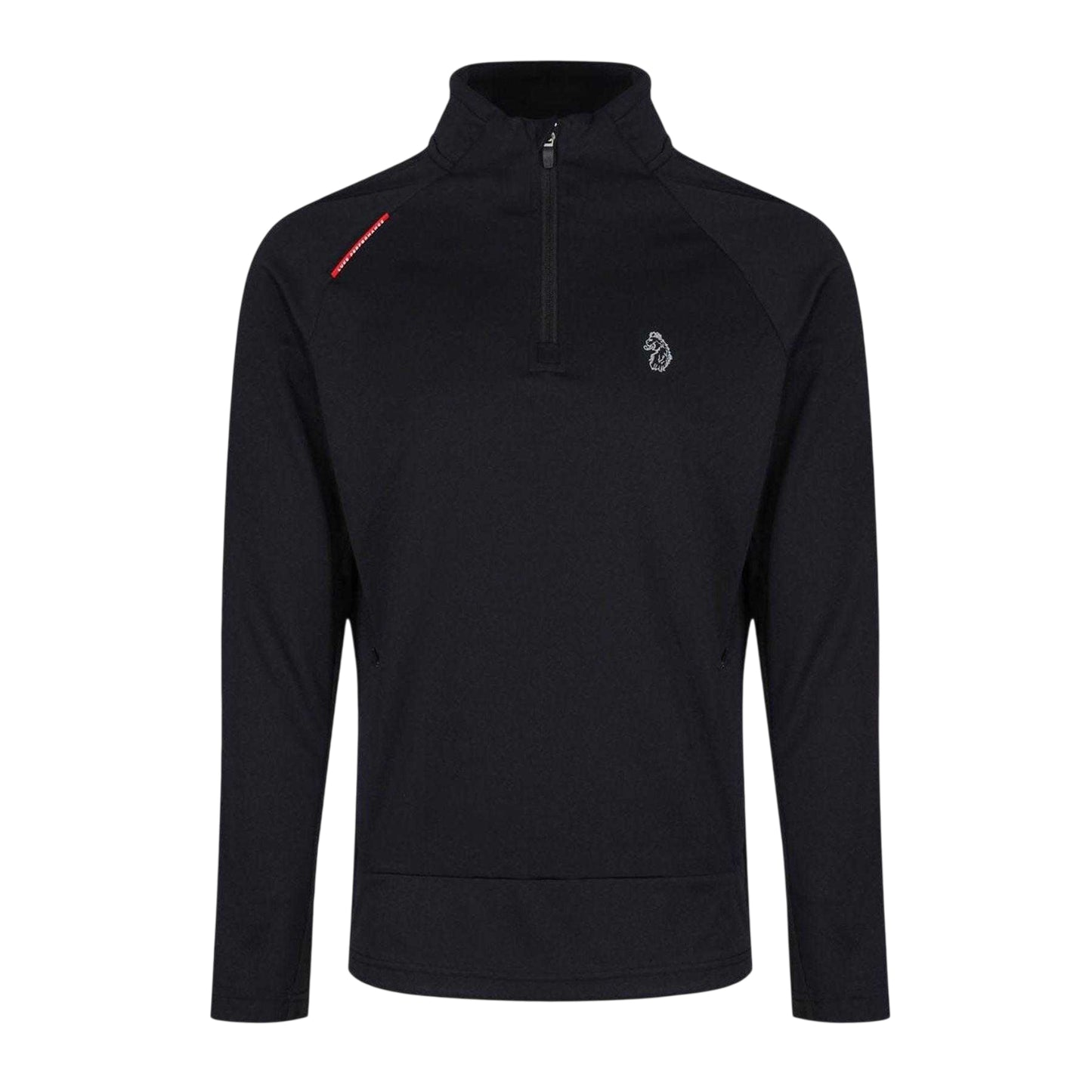 Black - Front - Luke Mens Overhead Funnel Neck Sweatshirt