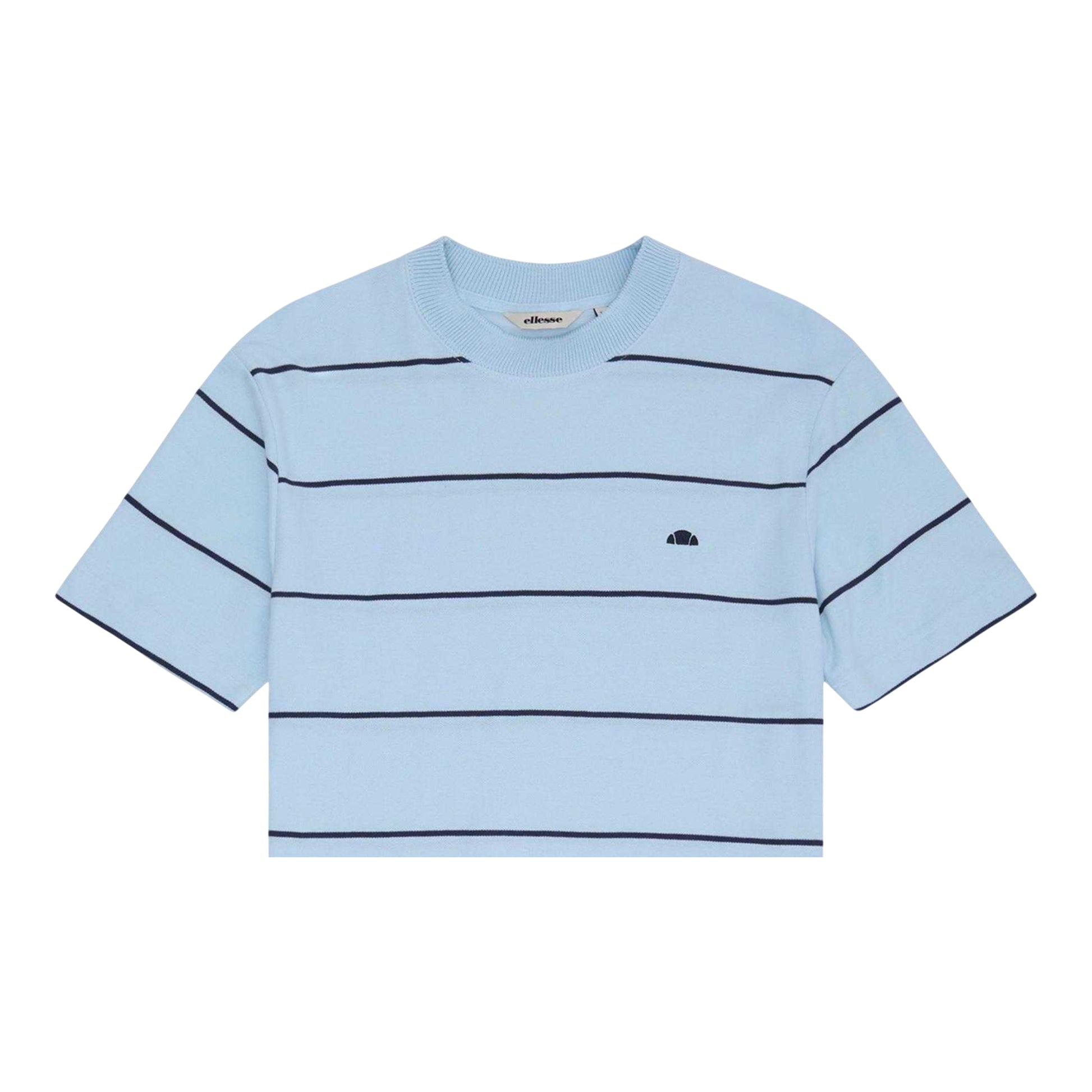 Light Blue - Back - Ellesse Mens Verri Striped T-Shirt