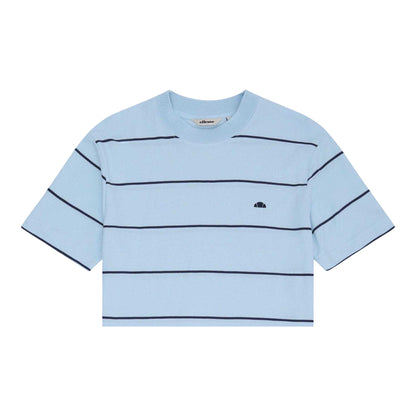 Light Blue - Back - Ellesse Mens Verri Striped T-Shirt