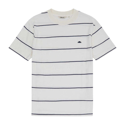 Off White - Front - Ellesse Mens Verri Striped T-Shirt