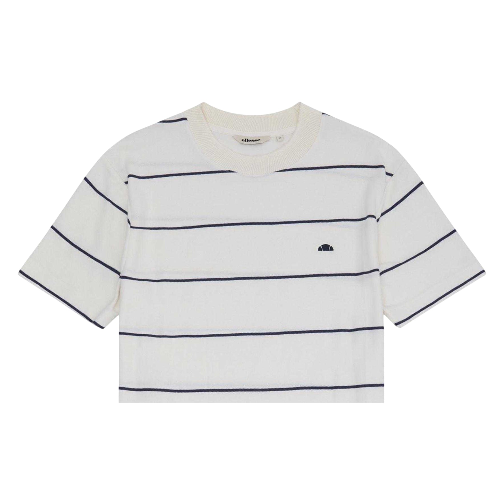 Off White - Back - Ellesse Mens Verri Striped T-Shirt
