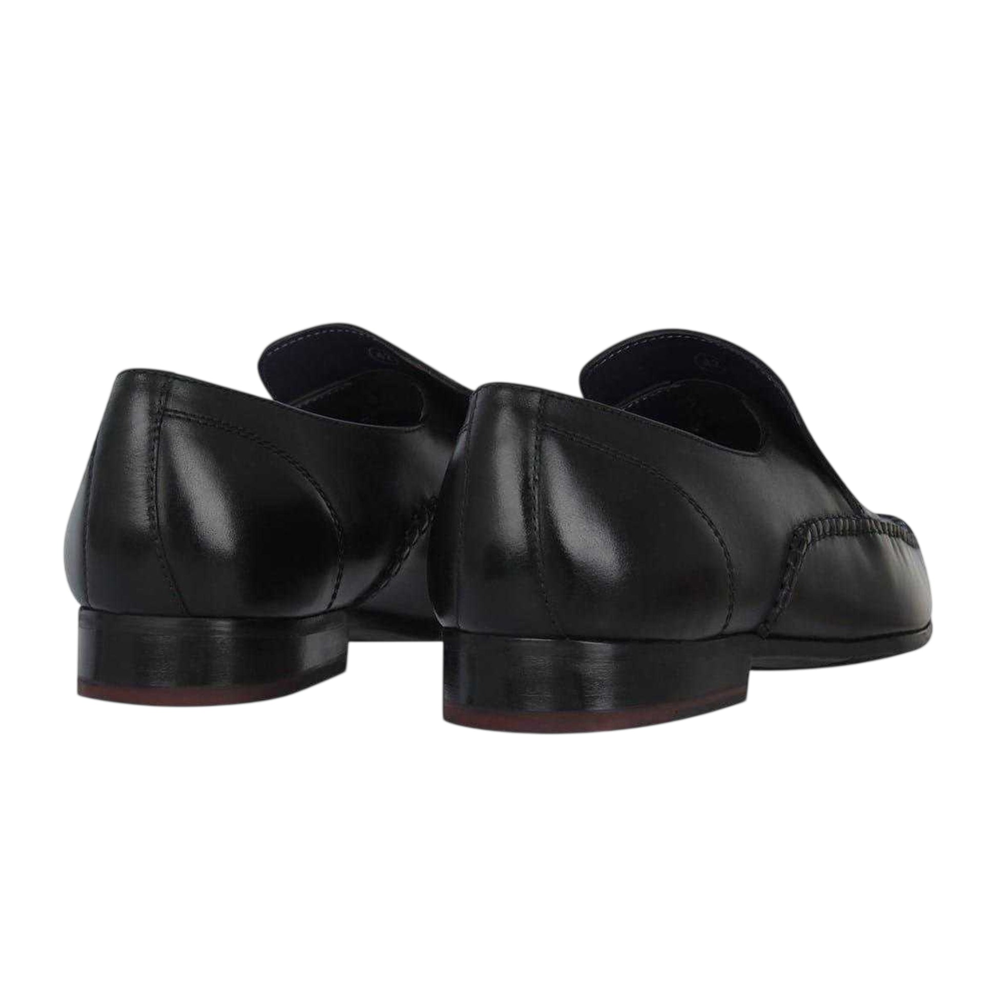 Black - Back - Firetrap Mens Hampton Leather Shoes