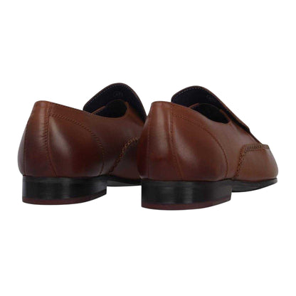 Brown - Back - Firetrap Mens Hampton Leather Shoes