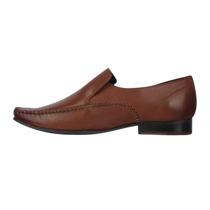 Brown - Side - Firetrap Mens Hampton Leather Shoes