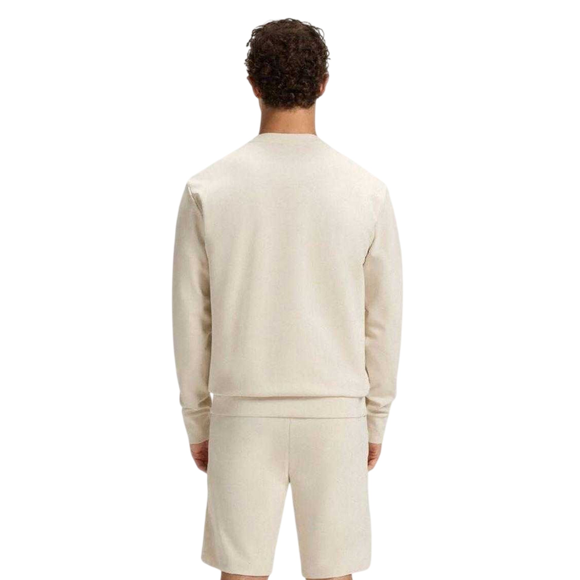 White - Back - Boss Mens CN Future Cotton Blend Sweatshirt