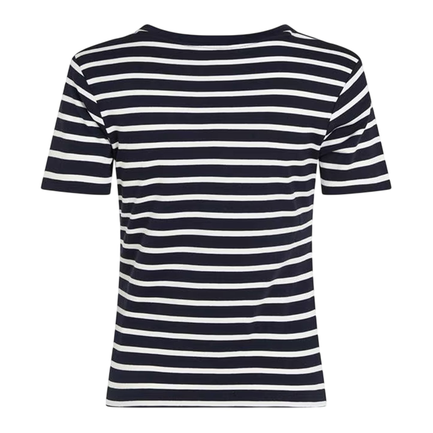 Navy - Back - Tommy Hilfiger Womens-Ladies Striped Cotton T-Shirt