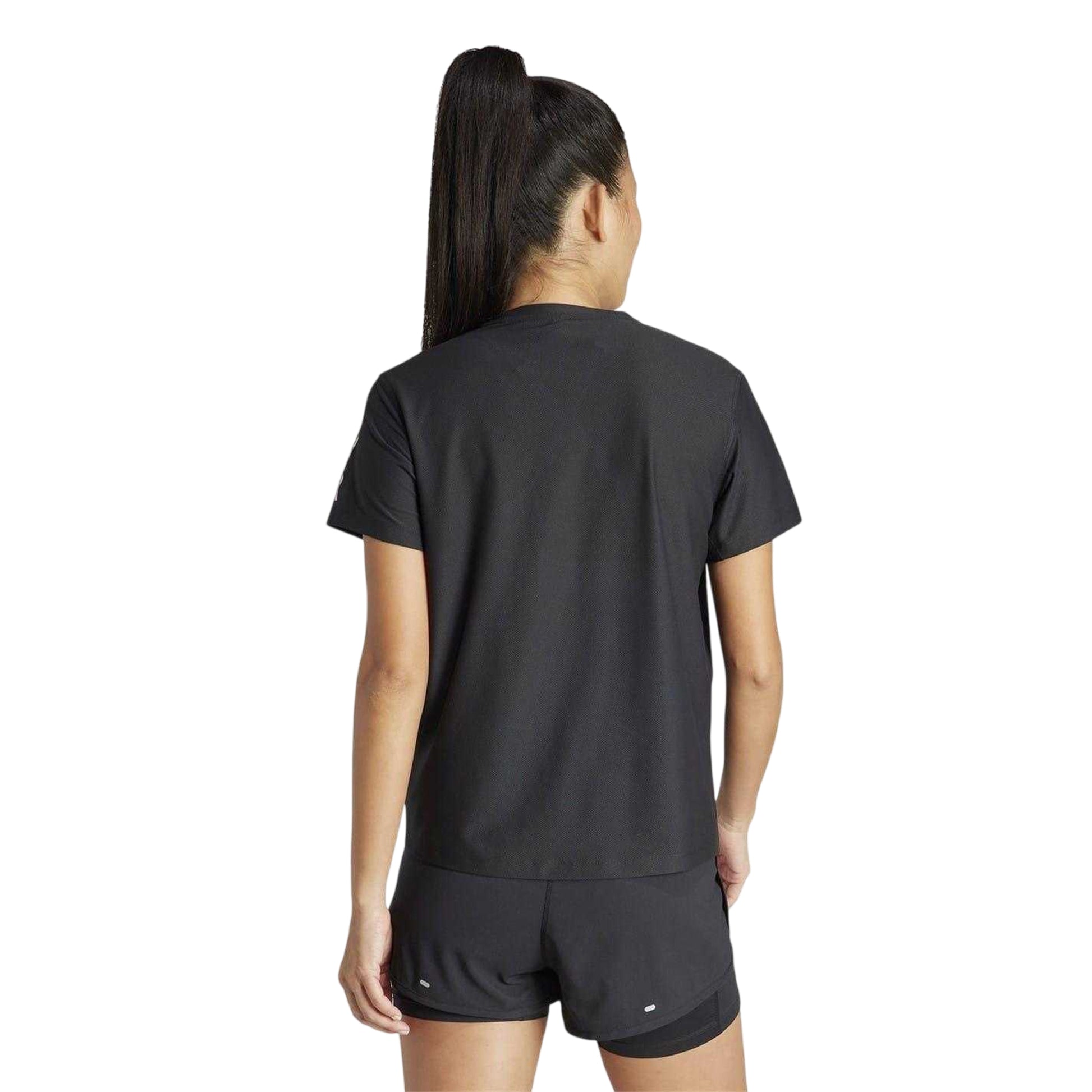Black - Back - Adidas Womens-Ladies Own The Run T-Shirt