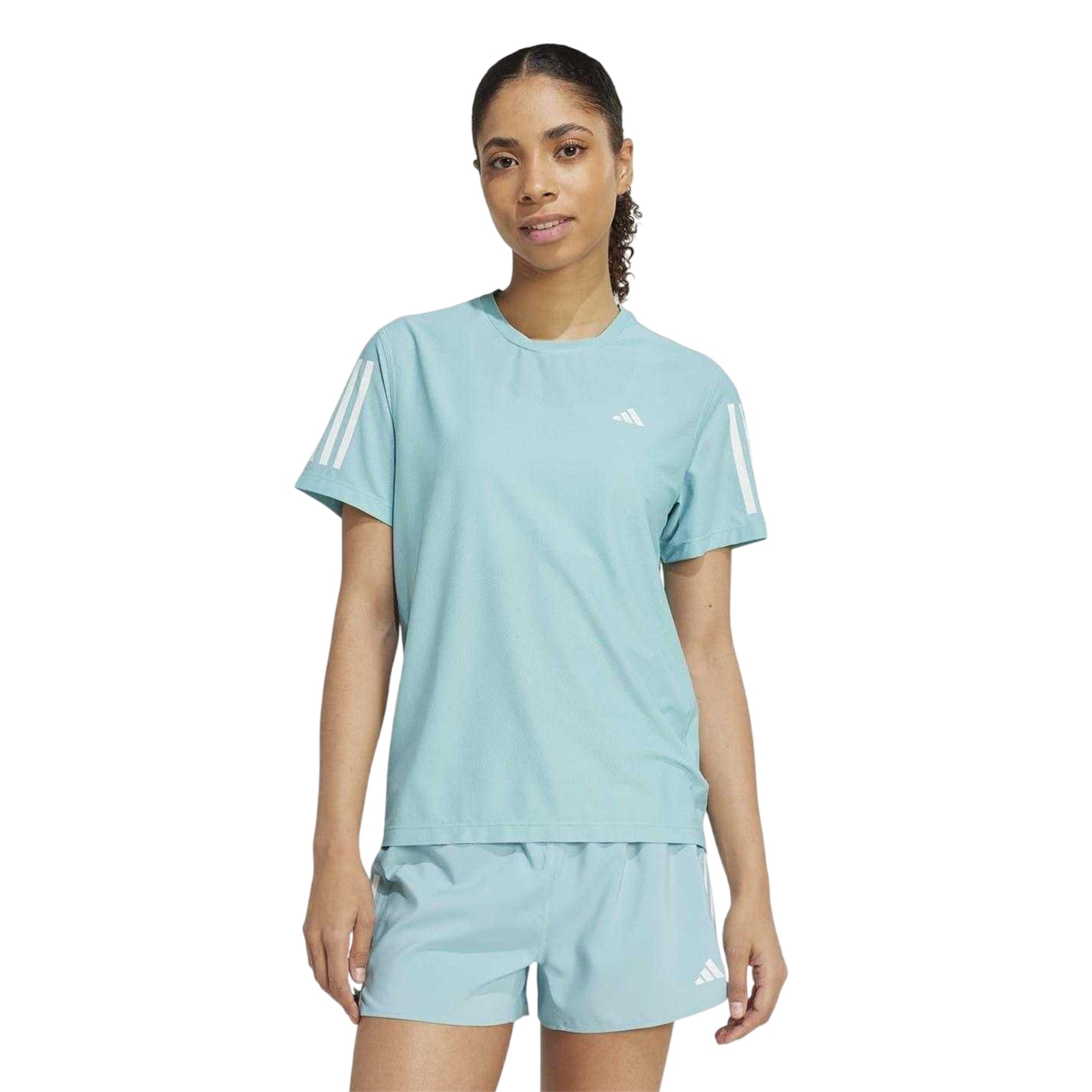 Mint - Side - Adidas Womens-Ladies Own The Run T-Shirt