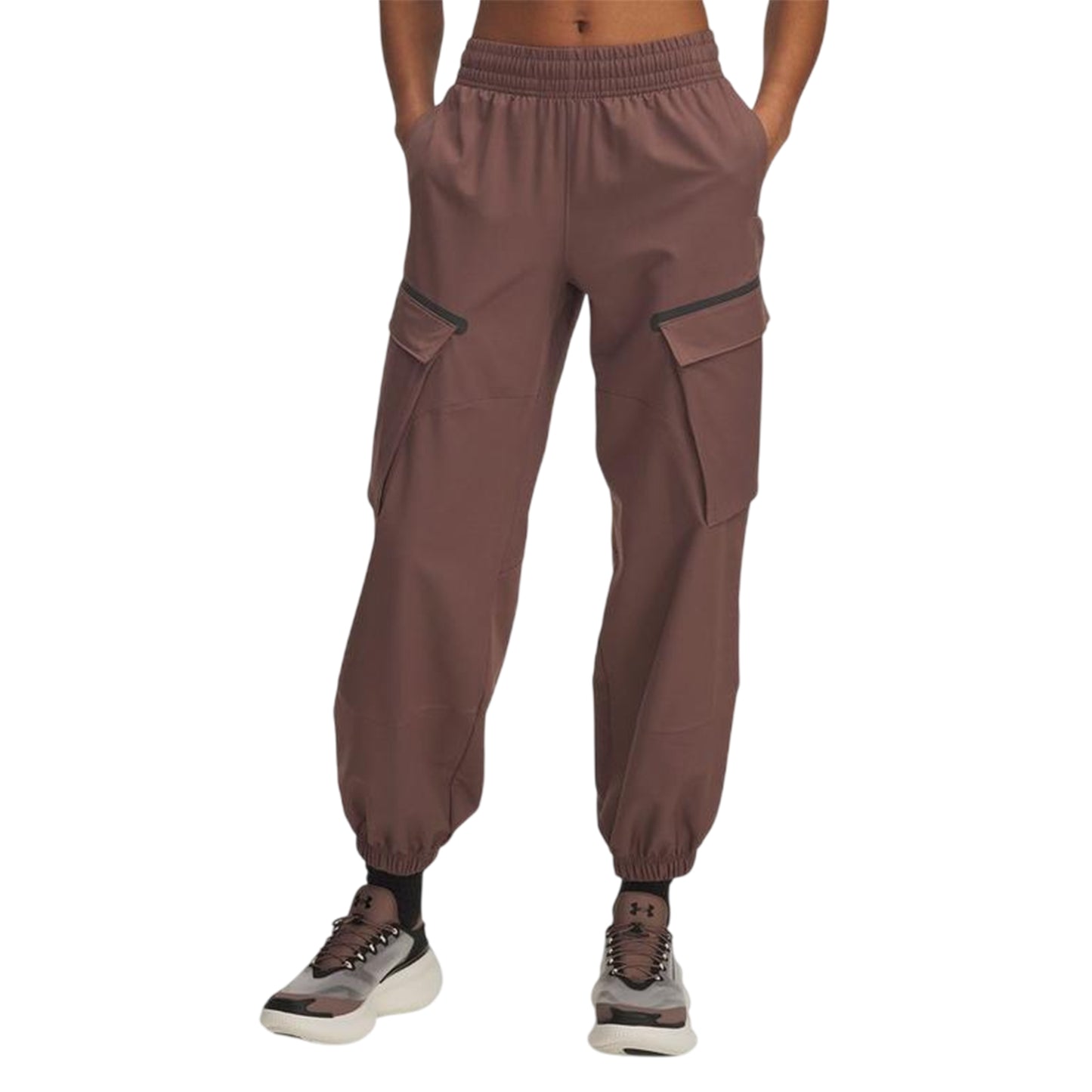 Taupe - Front - Under Armour Womens-Ladies Unstoppable Joggers
