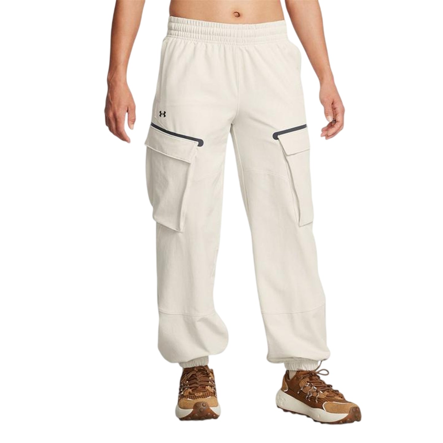 White - Side - Under Armour Womens-Ladies Unstoppable Joggers