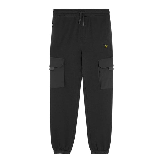 Black - Front - Lyle & Scott Childrens-Kids Cargo Joggers