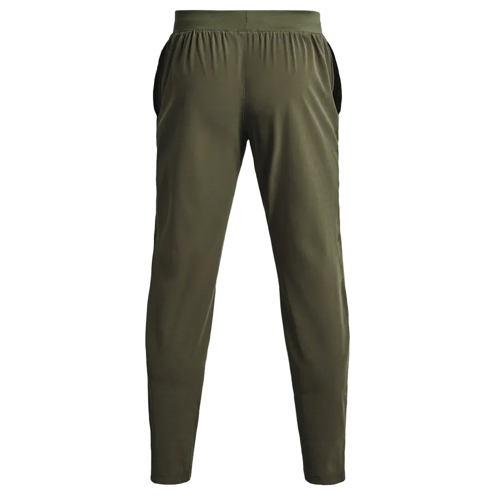 Green - Back - Under Armour Mens Stretch Woven Jogging Bottoms