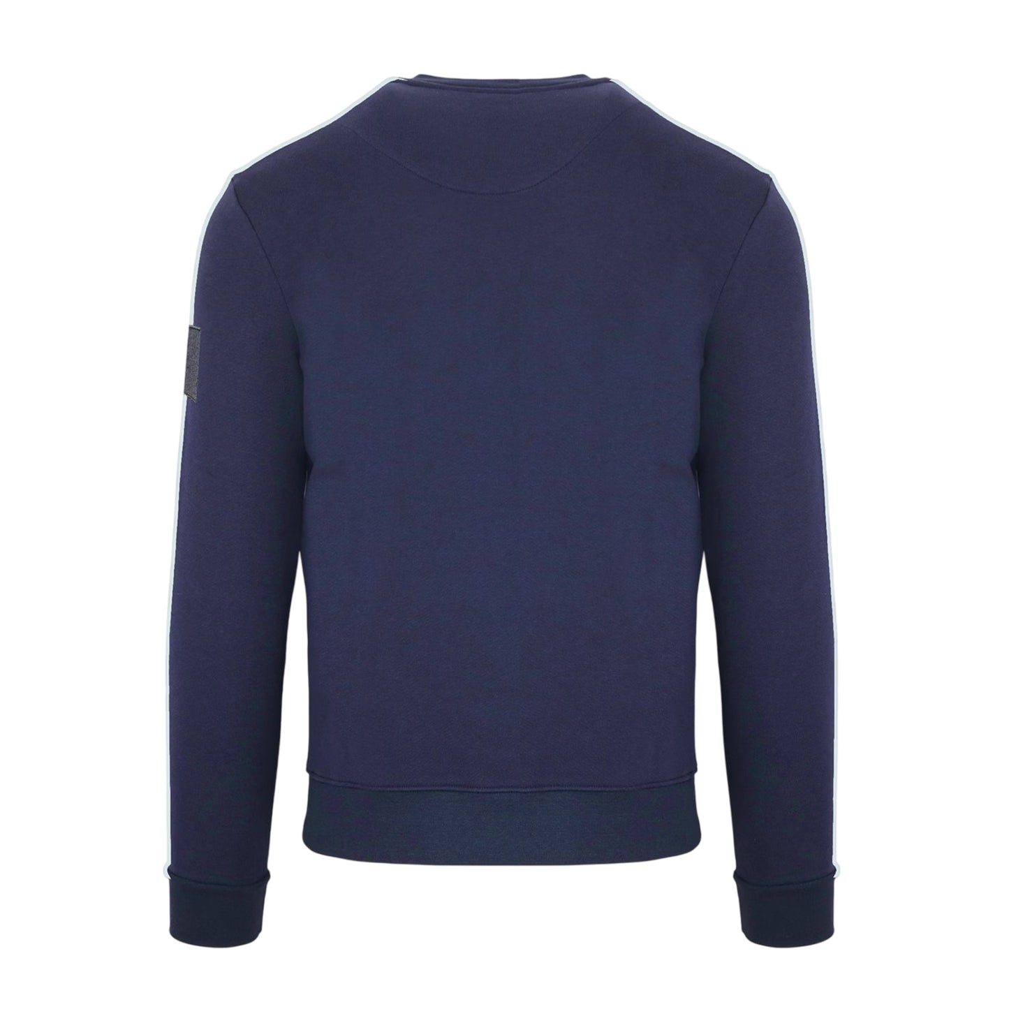 Navy - Back - Aquascutum Mens Patch Crew Neck Regular Long-Sleeved Sweatshirt