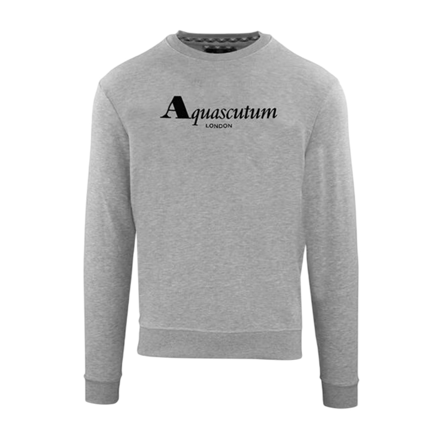 Grey - Front - Aquascutum Mens Logo Regular Sweatshirt