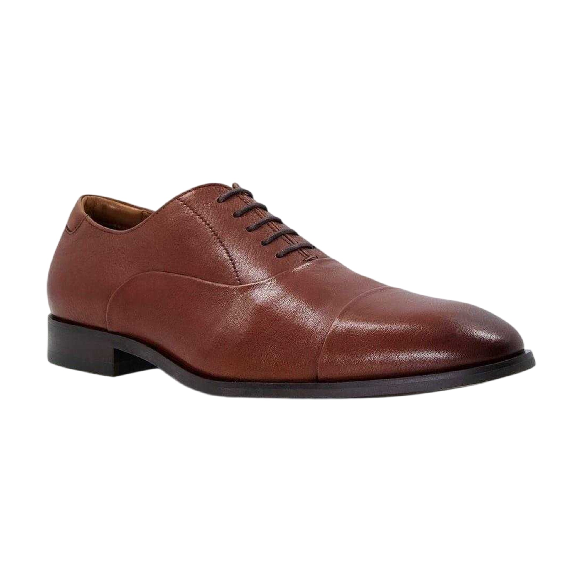 Tan - Side - Dune London Mens Leather Oxford Shoes