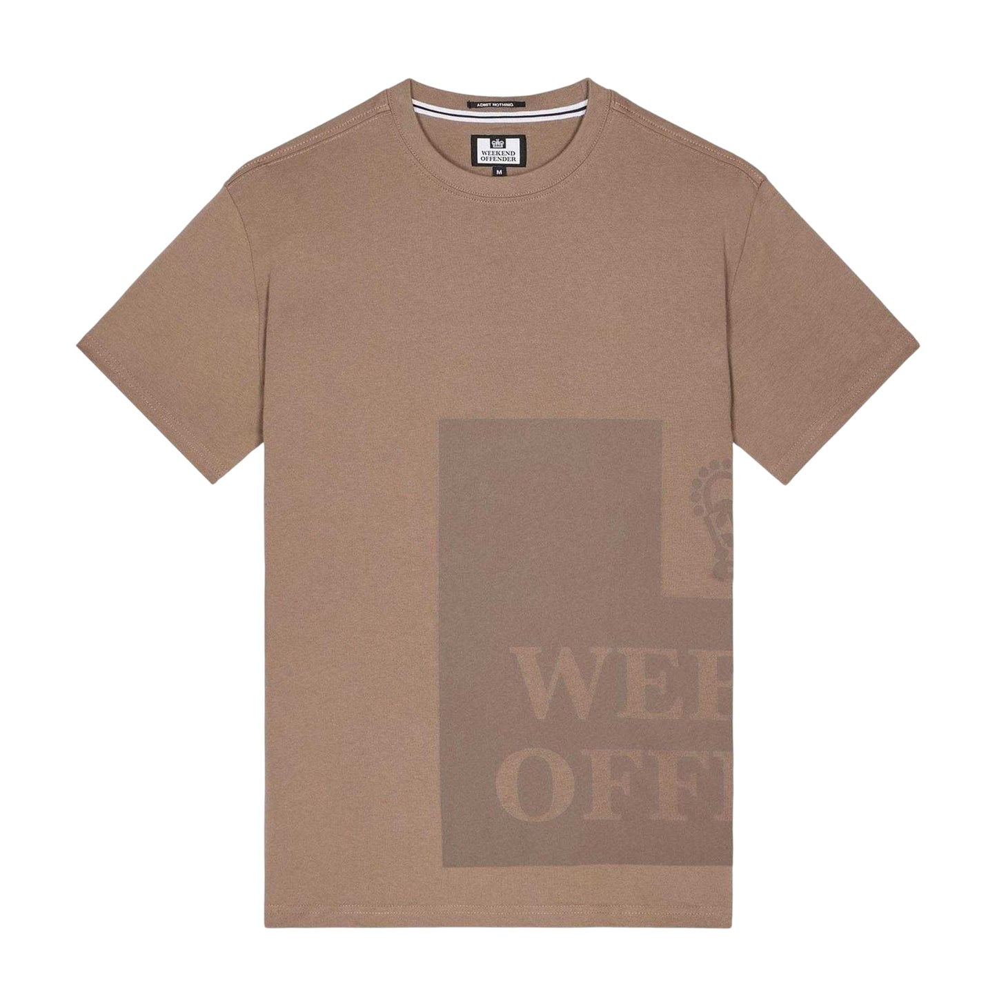 Brown - Front - Weekend Offender Mens Ryan Tonal Prison Cotton T-Shirt