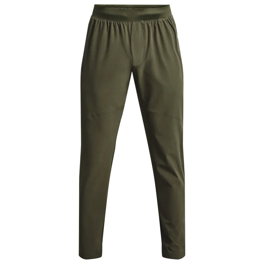 Green - Front - Under Armour Mens Stretch Woven Jogging Bottoms