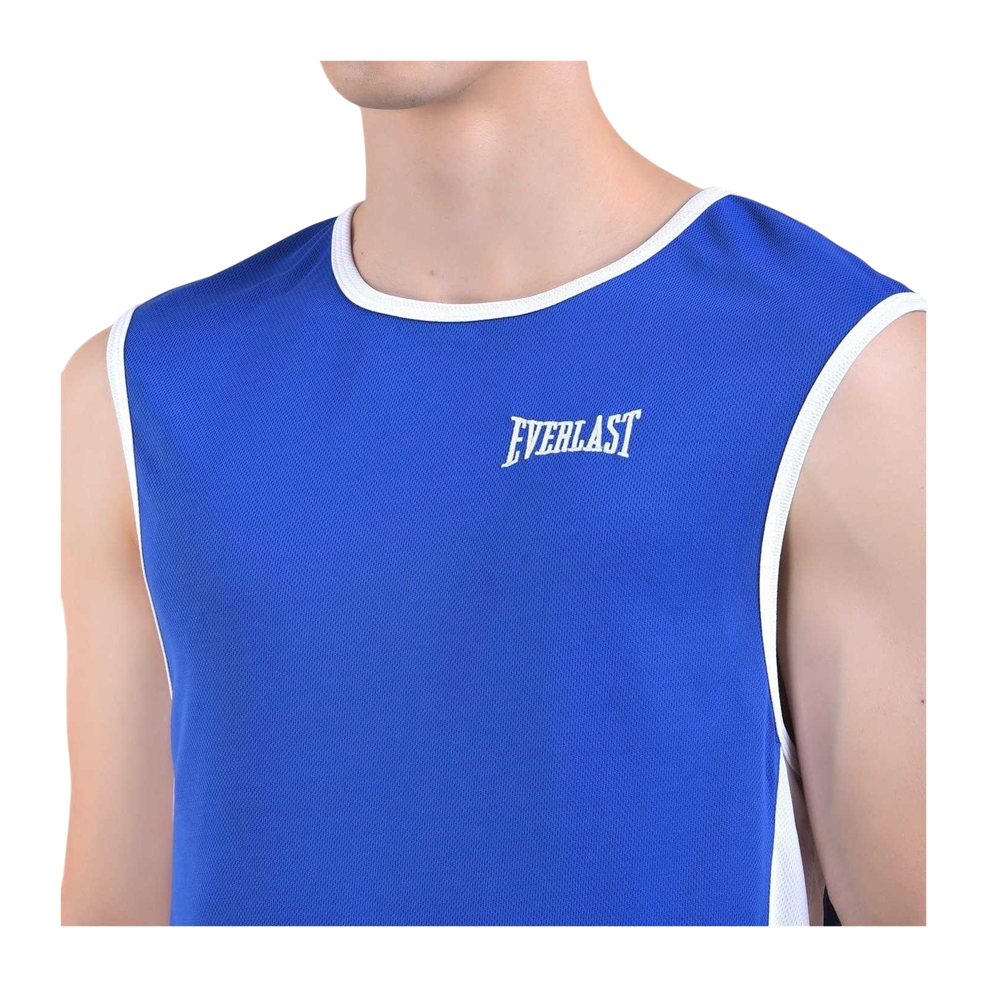 Blue-White - Side - Everlast Mens Boxing Vest
