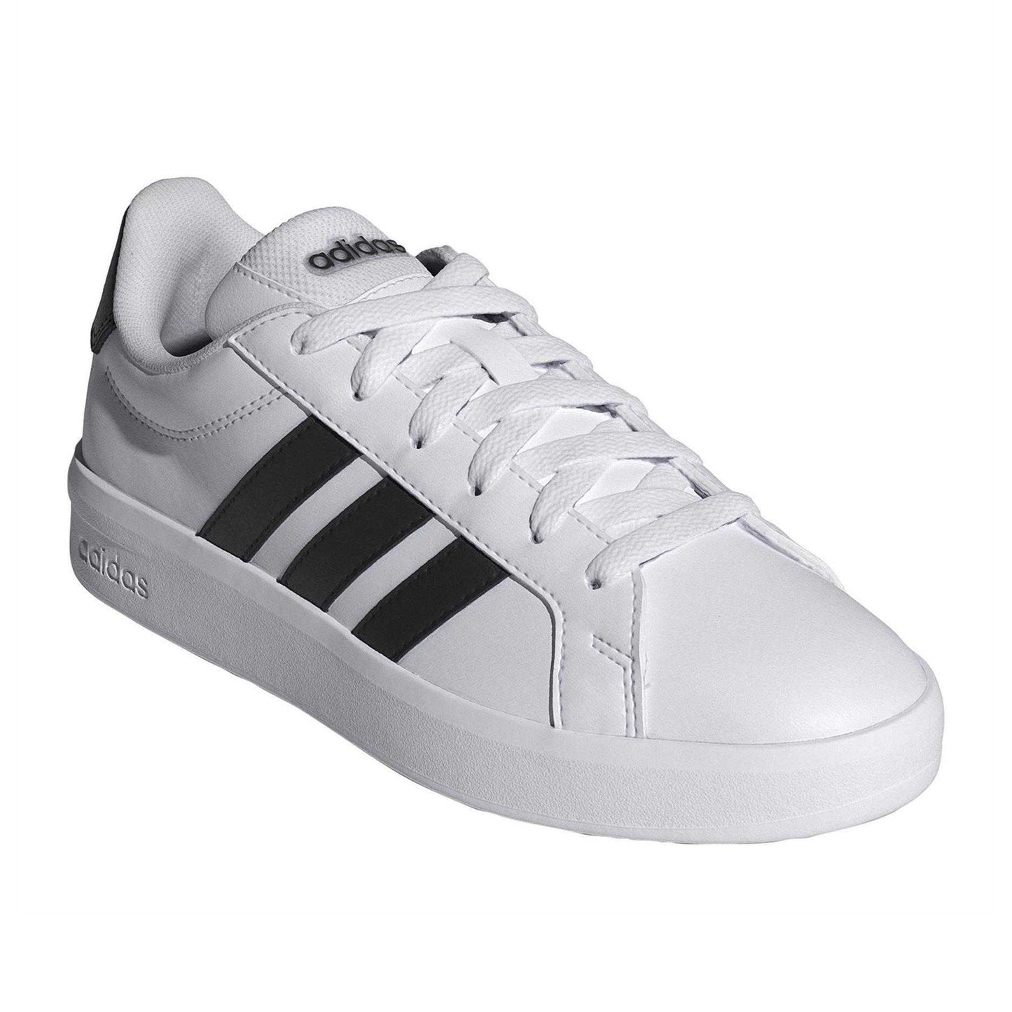 White-Black - Lifestyle - Adidas Womens-Ladies Grand Court 2.0 Flat Trainers