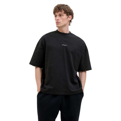 Black - Side - Jack And Jones Mens Logo Crew Neck Sweatshirt