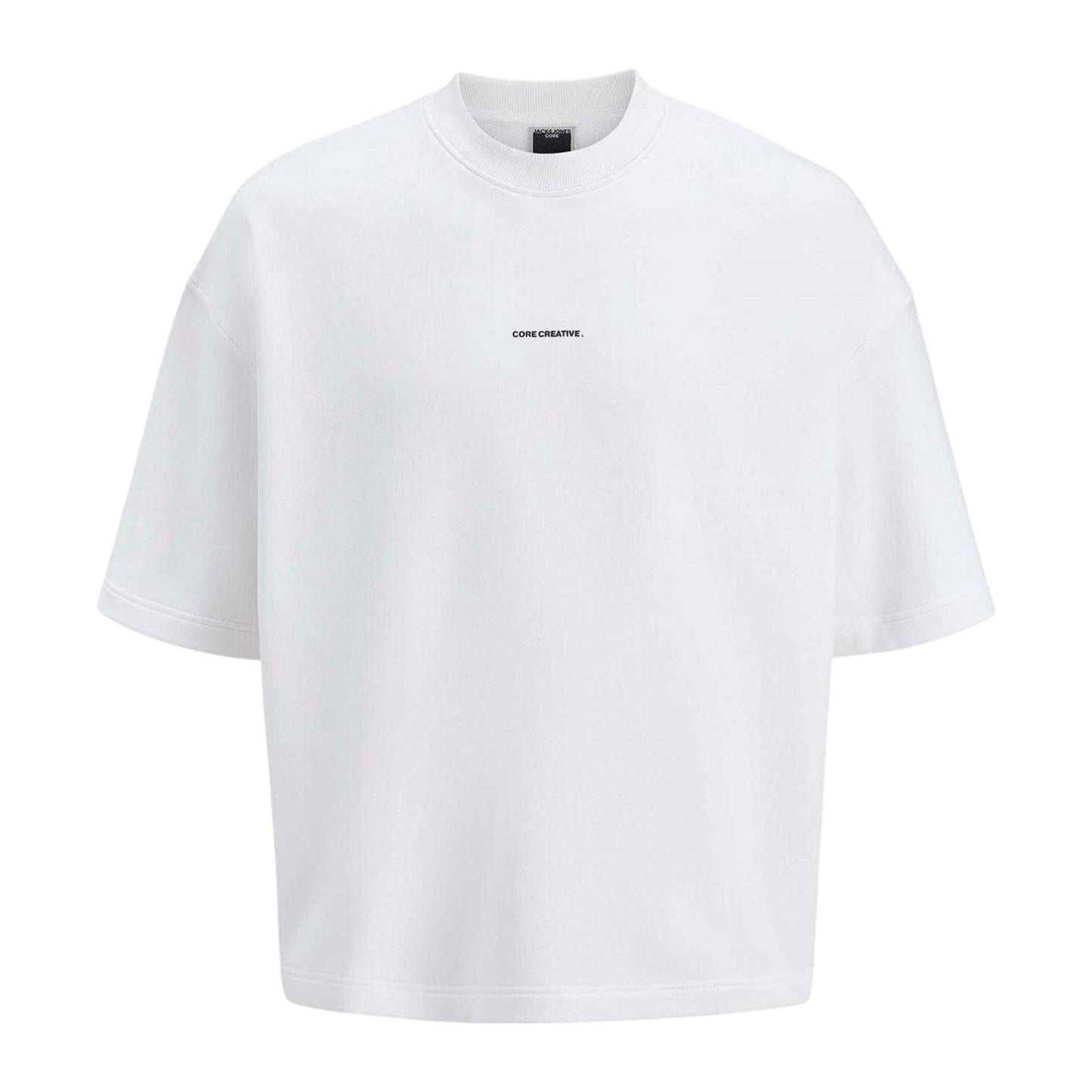 Bright White - Front - Jack And Jones Mens Logo Crew Neck Sweatshirt