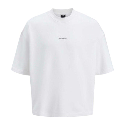 Bright White - Front - Jack And Jones Mens Logo Crew Neck Sweatshirt