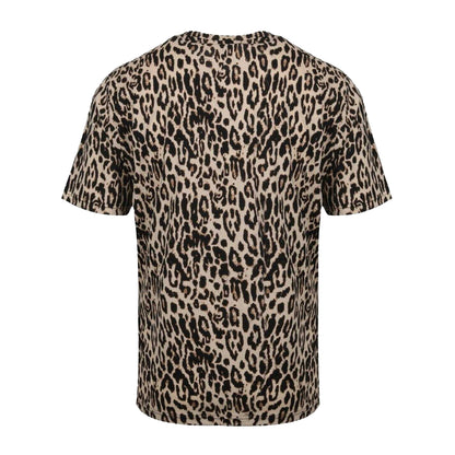 Leopard - Back - Miso Womens-Ladies Leopard All-Over Print T-Shirt