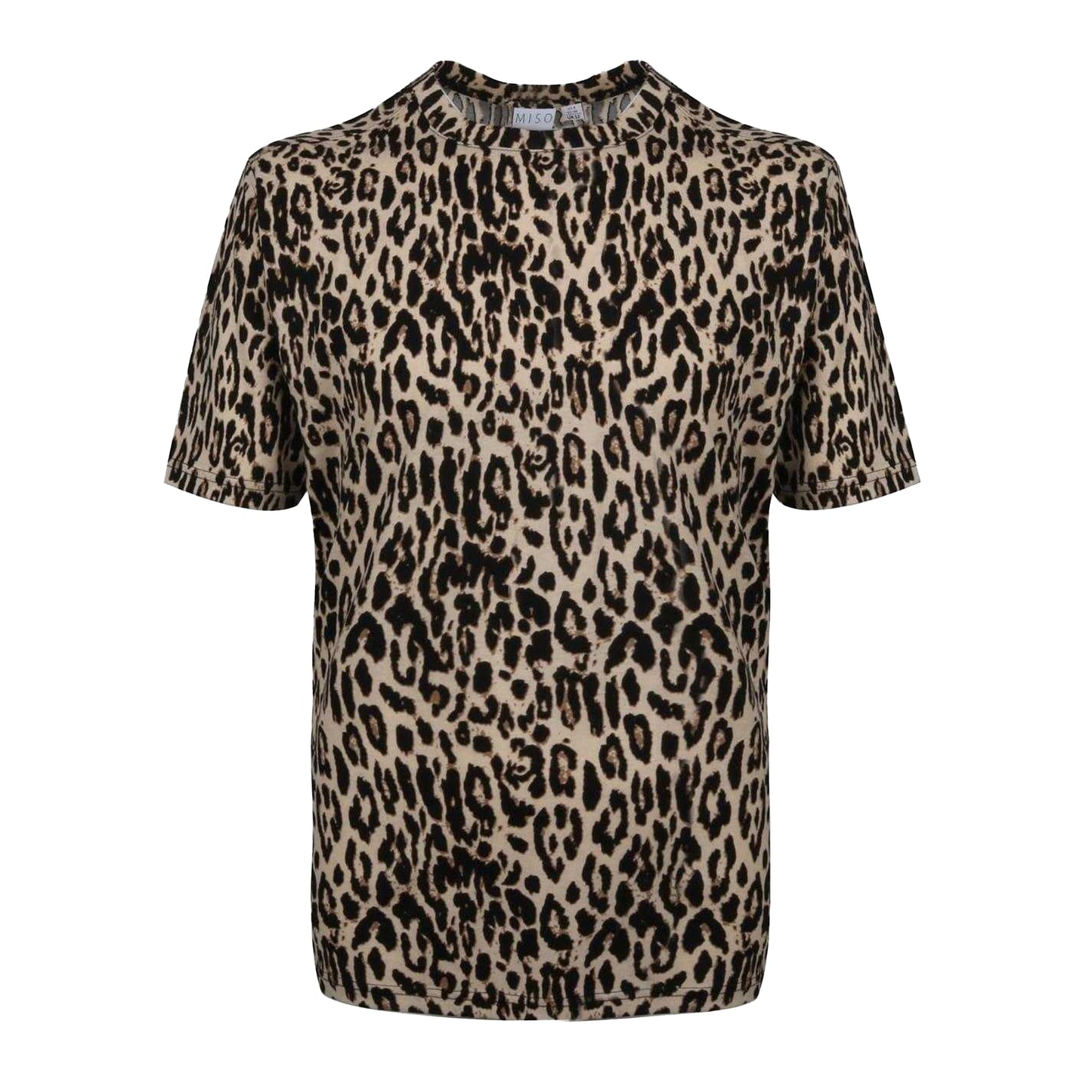 Leopard - Front - Miso Womens-Ladies Leopard All-Over Print T-Shirt