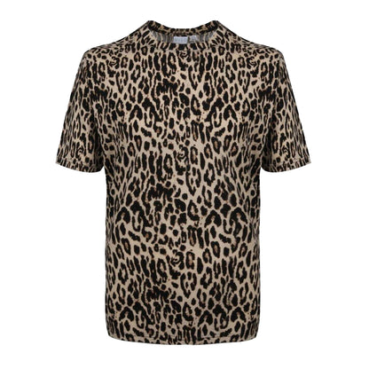 Leopard - Front - Miso Womens-Ladies Leopard All-Over Print T-Shirt