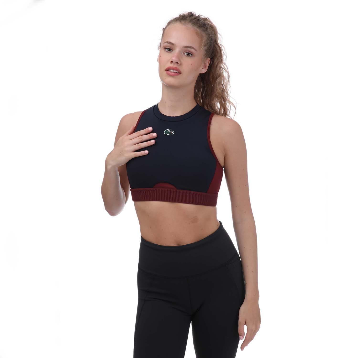 Navy - Lifestyle - Lacoste Womens-Ladies Sport Stretch Sports Bra