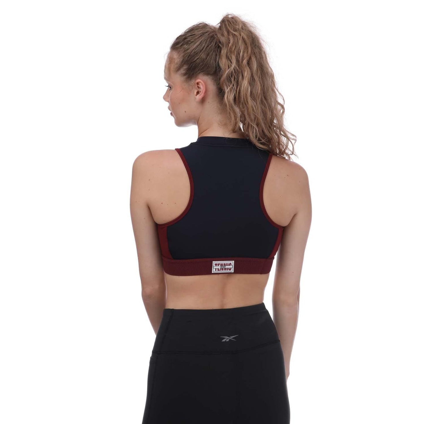 Navy - Back - Lacoste Womens-Ladies Sport Stretch Sports Bra